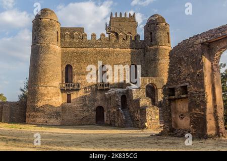 Fasilidas Palast in der königlichen Einschließung in Gondar, Äthiopien Stockfoto