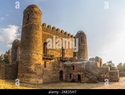 Fasilidas Palast in der königlichen Einschließung in Gondar, Äthiopien Stockfoto