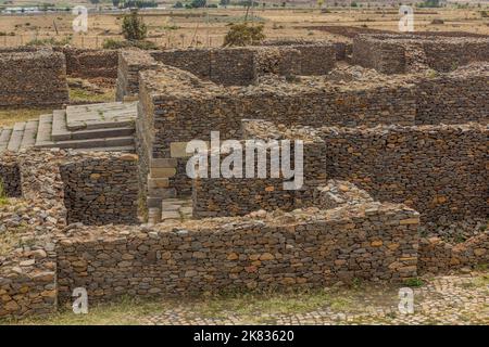 Dungur (Königin von Sheba) Palastruinen in Axum, Äthiopien Stockfoto