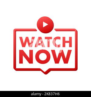 Sehen Sie live Abzeichen, Symbol, Stempel, Logo. Vektorgrafik. Stock Vektor