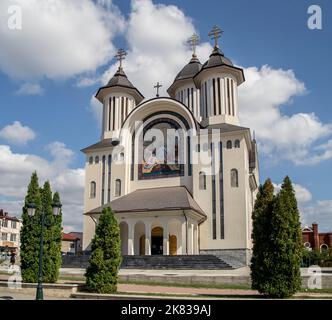 DROBETA TURNU-SEVERIN, RUMÄNIEN-04. APRIL: Orthodoxe Kathedrale am 04. April 2018 in Drobeta Turnu-Severin. Stockfoto