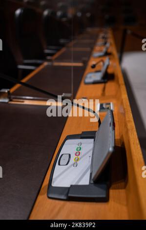 Cortes (regionalparlament) der autonomen Gemeinschaft Aragon. Der Aljaferia Palast ist ein befestigter mittelalterlicher Palast, der in der zweiten Hälfte erbaut wurde Stockfoto