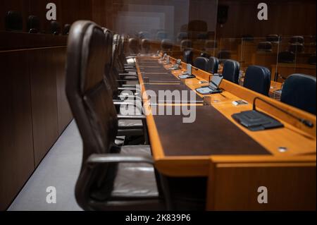 Cortes (regionalparlament) der autonomen Gemeinschaft Aragon. Der Aljaferia Palast ist ein befestigter mittelalterlicher Palast, der in der zweiten Hälfte erbaut wurde Stockfoto