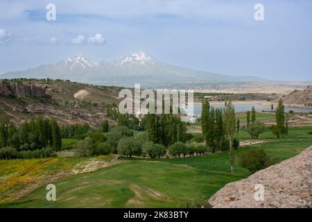 Ländliche Landschaft in der Region Kappadokien in der Türkei Stockfoto