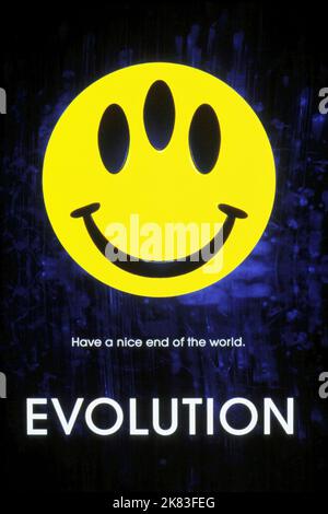 Film Poster Film: Evolution (USA 2001) Regie: Ivan Reitman 08 June 2001 **WARNUNG** Dieses Foto ist nur für redaktionelle Verwendung bestimmt und unterliegt dem Copyright von COLUMBIA PICTURES und/oder des Fotografen, der von der Film- oder Produktionsfirma beauftragt wurde und darf nur von Publikationen im Zusammenhang mit der Bewerbung des oben genannten Films reproduziert werden. Eine obligatorische Gutschrift für COLUMBIA PICTURES ist erforderlich. Der Fotograf sollte auch bei Bekanntwerden des Fotos gutgeschrieben werden. Ohne schriftliche Genehmigung der Film Company kann keine kommerzielle Nutzung gewährt werden. Stockfoto