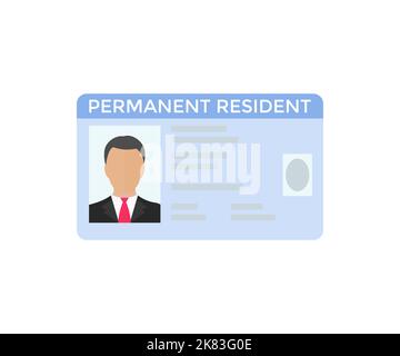 Permanentes Resident Logo-Design. Konzept der Staatsbürgerschaft und Einwanderung – Vektor-Design und Illustration. Stock Vektor