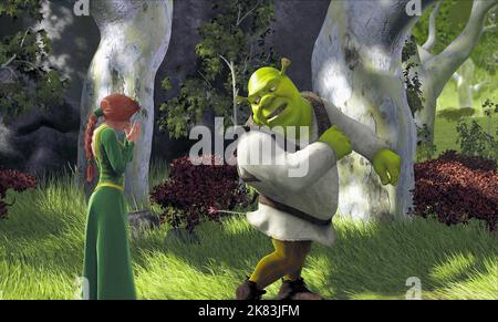 Prinzessin Fiona & Shrek Film: Shrek (USA 2001) Charaktere: Prinzessin Fiona & Shrek Regie: Andrew Adamson & Vicky Jenson 22 April 2001 **WARNUNG** Dieses Foto ist nur für redaktionelle Zwecke bestimmt und unterliegt dem Copyright von DREAMWORKS SKG und/oder des Fotografen, der von der Film- oder Produktionsfirma beauftragt wurde, und kann nur von Publikationen in Verbindung mit der Bewerbung des oben genannten Films reproduziert werden. Eine obligatorische Gutschrift an DREAMWORKS SKG ist erforderlich. Der Fotograf sollte auch bei Bekanntwerden des Fotos gutgeschrieben werden. Ohne schriftliche Genehmigung der Film Company kann keine kommerzielle Nutzung gewährt werden. Stockfoto