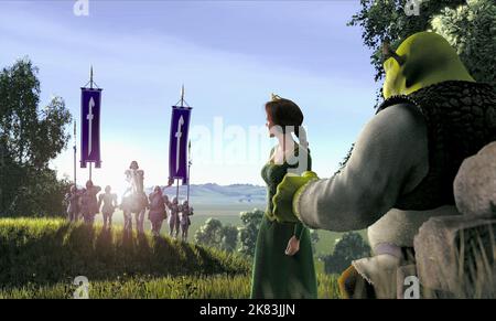 Prinzessin Fiona & Shrek Film: Shrek (USA 2001) Charaktere: Prinzessin Fiona & Shrek Regie: Andrew Adamson & Vicky Jenson 22 April 2001 **WARNUNG** Dieses Foto ist nur für redaktionelle Zwecke bestimmt und unterliegt dem Copyright von DREAMWORKS SKG und/oder des Fotografen, der von der Film- oder Produktionsfirma beauftragt wurde, und kann nur von Publikationen in Verbindung mit der Bewerbung des oben genannten Films reproduziert werden. Eine obligatorische Gutschrift an DREAMWORKS SKG ist erforderlich. Der Fotograf sollte auch bei Bekanntwerden des Fotos gutgeschrieben werden. Ohne schriftliche Genehmigung der Film Company kann keine kommerzielle Nutzung gewährt werden. Stockfoto