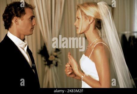 Matthew McConaughey & Bridgette Wilson-Sampras Film: The Wedding Planner (USA/DE 2001) Charaktere: Steve Edison & Regie: Adam Shankman 26 January 2001 **WARNUNG** Dieses Foto ist nur für den redaktionellen Gebrauch bestimmt und unterliegt dem Copyright von COLUMBIA und/oder des Fotografen, der von der Film- oder Produktionsfirma beauftragt wurde und darf nur von Publikationen im Zusammenhang mit der Bewerbung des oben genannten Films reproduziert werden. Eine obligatorische Gutschrift an COLUMBIA ist erforderlich. Der Fotograf sollte auch bei Bekanntwerden des Fotos gutgeschrieben werden. Ohne schriftliche Genehmigung der Film Company kann keine kommerzielle Nutzung gewährt werden. Stockfoto