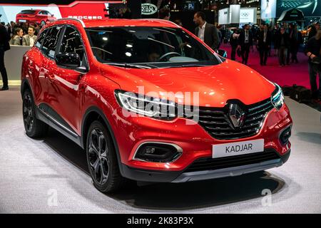 Renault Kadjar SUV-Crossover-Auto auf dem Pariser Automobilsalon, Frankreich - 3. Oktober 2018. Stockfoto