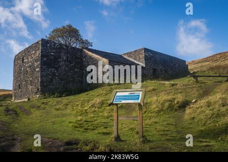 17.10.2022 Haworth, West Yorkshire, Großbritannien. Top Withens ist ein zerstörtes Bauernhaus in der Nähe von Haworth, das angeblich die Inspiration für die Lage von Haworth war Stockfoto