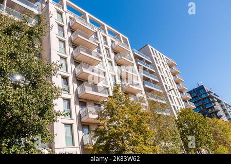 East Village London Entwicklung in Stratford, London, England, Vereinigtes Königreich, Oktober 08, 2022 Stockfoto