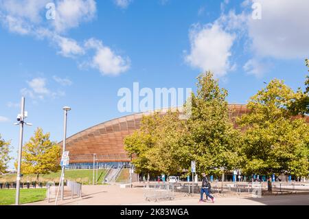 Lee Valley VeloPark, Queen Elizabeth Olympic Park im Herbst, Stockfoto