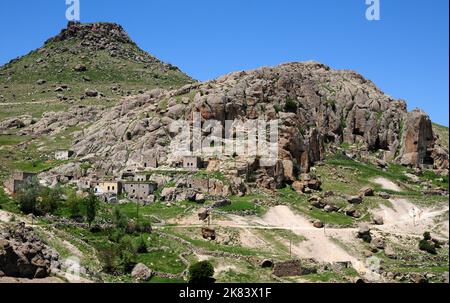Sivrihisar ist ein altes türkisches Dorf in Aksaray, Türkei. Stockfoto