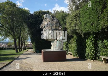 Face Sculpture von Igor Mitoraj Boboli Gardens Florenz Italien Stockfoto