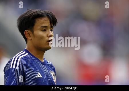 DÜSSELDORF - Takefusa Kubo aus Japan beim Japan-United States International Friendly Match in der Düsseldorfer Arena am 23. September 2022 in Düsseldorf. ANP | Dutch Höhe | Maurice van Steen Stockfoto