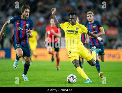 Barcelona, Spanien, 20, Oktober 2022. Spanien-Fußball-La Liga Santander FC Barcelona / Villarreal CF. Quelle: Joan G/Alamy Live News Stockfoto