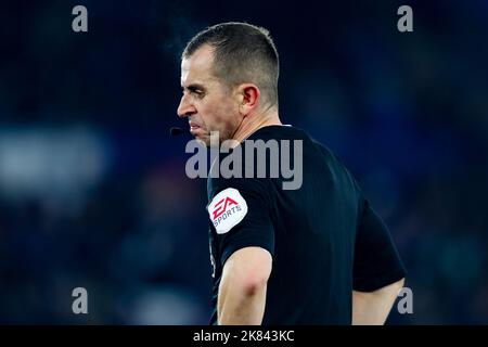 Leicester, Großbritannien. 20. Oktober 2022. 20.. Oktober 2022; The King Power Stadium, Leicester, Leicestershire, England; Premier League Football, Leicester City versus Leeds United; Referee Peter Bankes Credit: Action Plus Sports Images/Alamy Live News Stockfoto