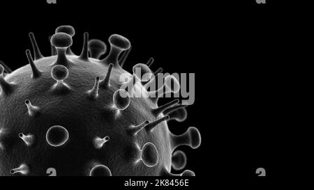 Influenza-Virus H1N1. Schweinegrippe. 3D Abbildung. Stockfoto