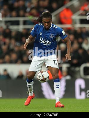 Alex Iwobi von Everton während des Premier League-Spiels zwischen Newcastle United und Everton im St. James's Park, Newcastle am Mittwoch, 19.. Oktober 2022. (Kredit: Mark Fletcher | MI News) Kredit: MI Nachrichten & Sport /Alamy Live News Stockfoto