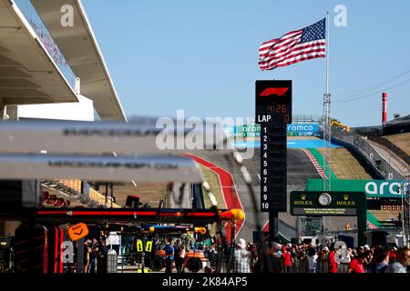 Austin, USA . 20. Oktober 2022. Streckendarstellung während des Formel 1 Aramco United States Grand Prix 2022, 19. Runde der FIA Formel 1 Weltmeisterschaft 2022 vom 21. Bis 23. Oktober 2022 auf dem Circuit of the Americas, in Austin, Texas - Foto Florent Gooden / DPPI Credit: DPPI Media/Alamy Live News Stockfoto