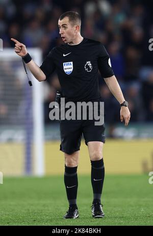 Leicester, Großbritannien. 20.. Oktober 2022. Schiedsrichter Peter Bankes während des Spiels der Premier League im King Power Stadium, Leicester. Bildnachweis sollte lauten: Darren Staples / Sportimage Credit: Sportimage/Alamy Live News Stockfoto