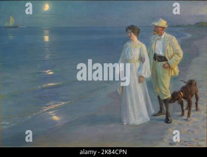 Peder Severin Krøyer - Sommerabend am Strand von Skagen. Der Künstler und seine Frau - 1899 Stockfoto