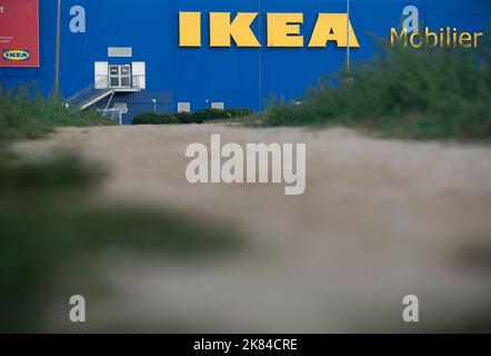 Bukarest, Rumänien - 07. Oktober 2022: IKEA Bucharest Baneasa Store, im Norden von Bukarest, Rumänien. Stockfoto