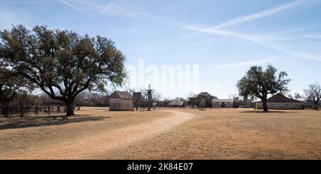 Panorama der Johnson City, Texas, Homestead von Sam Ealy Johnson, Großvater von US-Präsident Lyndon B. Johnson Stockfoto