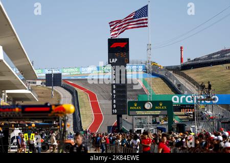 Austin, USA . 20. Oktober 2022. Streckendarstellung während des Formel 1 Aramco United States Grand Prix 2022, 19. Runde der FIA Formel 1 Weltmeisterschaft 2022 vom 21. Bis 23. Oktober 2022 auf dem Circuit of the Americas, in Austin, Texas - Foto: Dppi/DPPI/LiveMedia Kredit: Independent Photo Agency/Alamy Live News Stockfoto