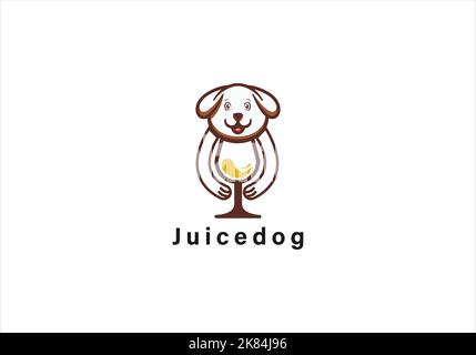 Designvorlage für das Juice Dog Victor Logo Stock Vektor
