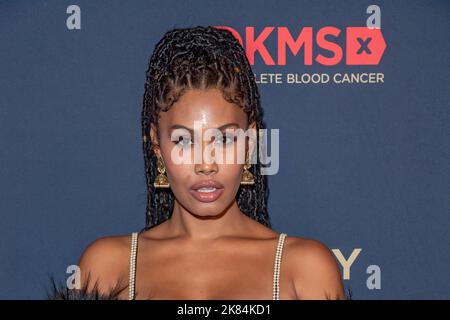 New York, USA. 20. Oktober 2022. NEW YORK, NEW YORK - 20. OKTOBER: Leyna Bloom nimmt an der DKMS Gala 2022 in der Cipriani Wall Street am 20. Oktober 2022 in New York City Teil. Kredit: Ron Adar/Alamy Live Nachrichten Stockfoto