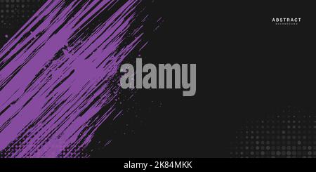 Schwarzer und violetter abstrakter Grunge-Hintergrund, violetter schmutziger Grunge-Hintergrund für Unternehmen, Unternehmen, Institution, Poster, Vorlage, vektor Stock Vektor