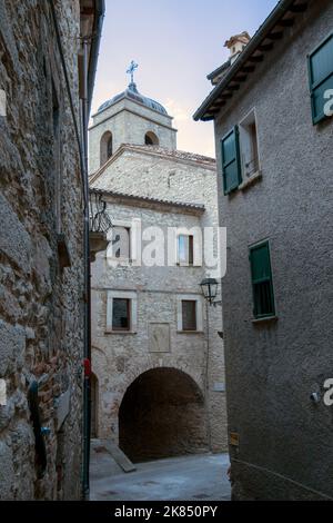 Blick auf Pennabilli Dorf, Pennabilli, Rimini, Emilia Romagna, Italien, Europa Stockfoto