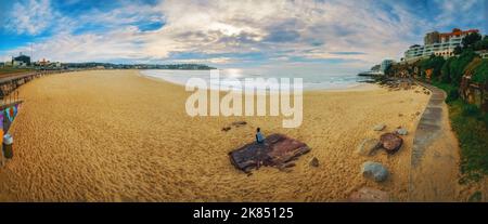 Bondi Beach Panorama, Sydney, New South Wales, Australien Stockfoto