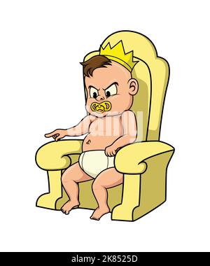 Der König Des Babys Vektor Clip Art Illustration Stock Vektor