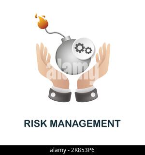 Symbol für Risikomanagement. 3D Illustration aus der kollektion von der firma. Creative Risk Management 3D-Symbol für Webdesign, Vorlagen, Infografiken und mehr Stock Vektor