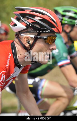 Levi Leipheimer vom Team Radioshack während der Etappe 8 Stockfoto