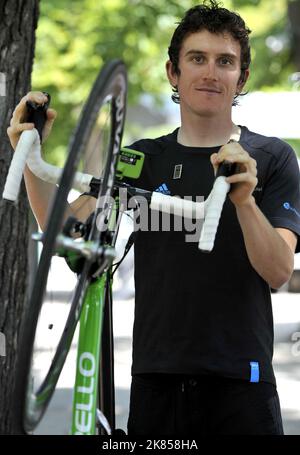 Geraint Thomas von Team Sky während des Ruhetag Stockfoto