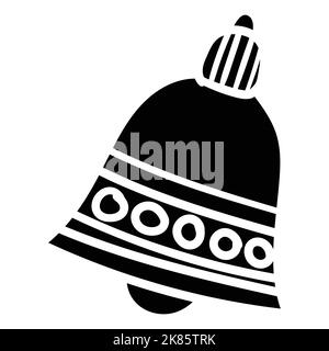 Isolierte Weihnachtsglocke Illustration, Vektor Illustration für Weihnachten und Happy New Year Element Stock Vektor