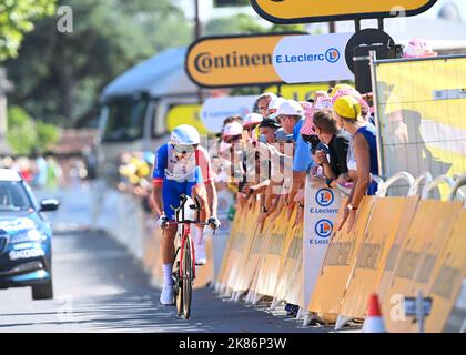 david GAUDU, Groupama - FDJ in Aktion während der 20. Etappe der Tour De France, Lacapelle-Marival nach Rocamadour, am Samstag, 23.. Juli 2022 Credit: Pete Goding/Godingimages/PA Images Stockfoto