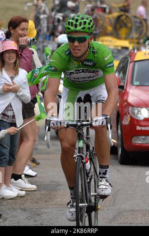 Team Cervelo Test Thor Hushovd von Team bei der siebzehnten Etappe der Tour de France zwischen Bourg Saint Maurice und Le Grand Bornand Stockfoto