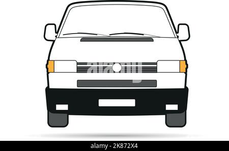 Ein deutscher Transporter in Vorderansicht Stock Vektor