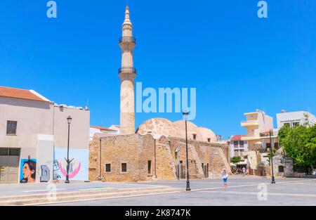 Neratzes Moschee, Petychakis Platz, Rethymno, Kreta, Griechische Inseln, Griechenland, Europa Stockfoto