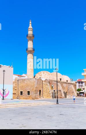 Neratzes Moschee, Petychakis Platz, Rethymno, Kreta, Griechische Inseln, Griechenland, Europa Stockfoto