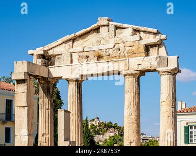 Tor der Athene Archegetis, Forum Romanum, Athen, Attika, Griechenland, Europa Stockfoto