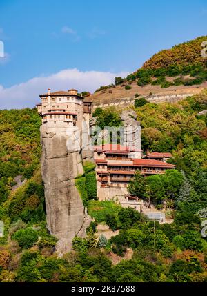 Kloster Rousanou, Meteora, UNESCO-Weltkulturerbe, Thessalien, Griechenland, Europa Stockfoto