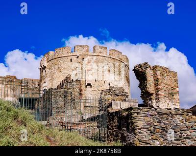 Trigonion-Turm und Stadtmauern, UNESCO-Weltkulturerbe, Thessaloniki, Zentralmakedonien, Griechenland, Europa Stockfoto