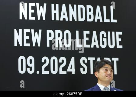 Tokio, Japan. 21. Oktober 2022. Kazumasa Ashihara Handball : 2024 Neue Japan Handball League Anmeldung Team Ankündigung Pressekonferenz in Tokio, Japan . Kredit: YUTAKA/AFLO SPORT/Alamy Live Nachrichten Stockfoto
