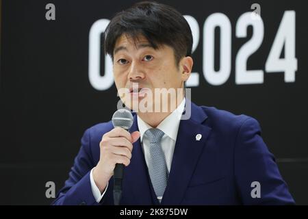Tokio, Japan. 21. Oktober 2022. Kazumasa Ashihara Handball : 2024 Neue Japan Handball League Anmeldung Team Ankündigung Pressekonferenz in Tokio, Japan . Kredit: YUTAKA/AFLO SPORT/Alamy Live Nachrichten Stockfoto